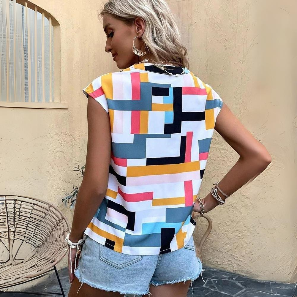 Mette | Elegante camisa Mondrian