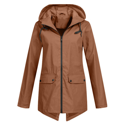 Chaquetón cálido con capucha para mujer
