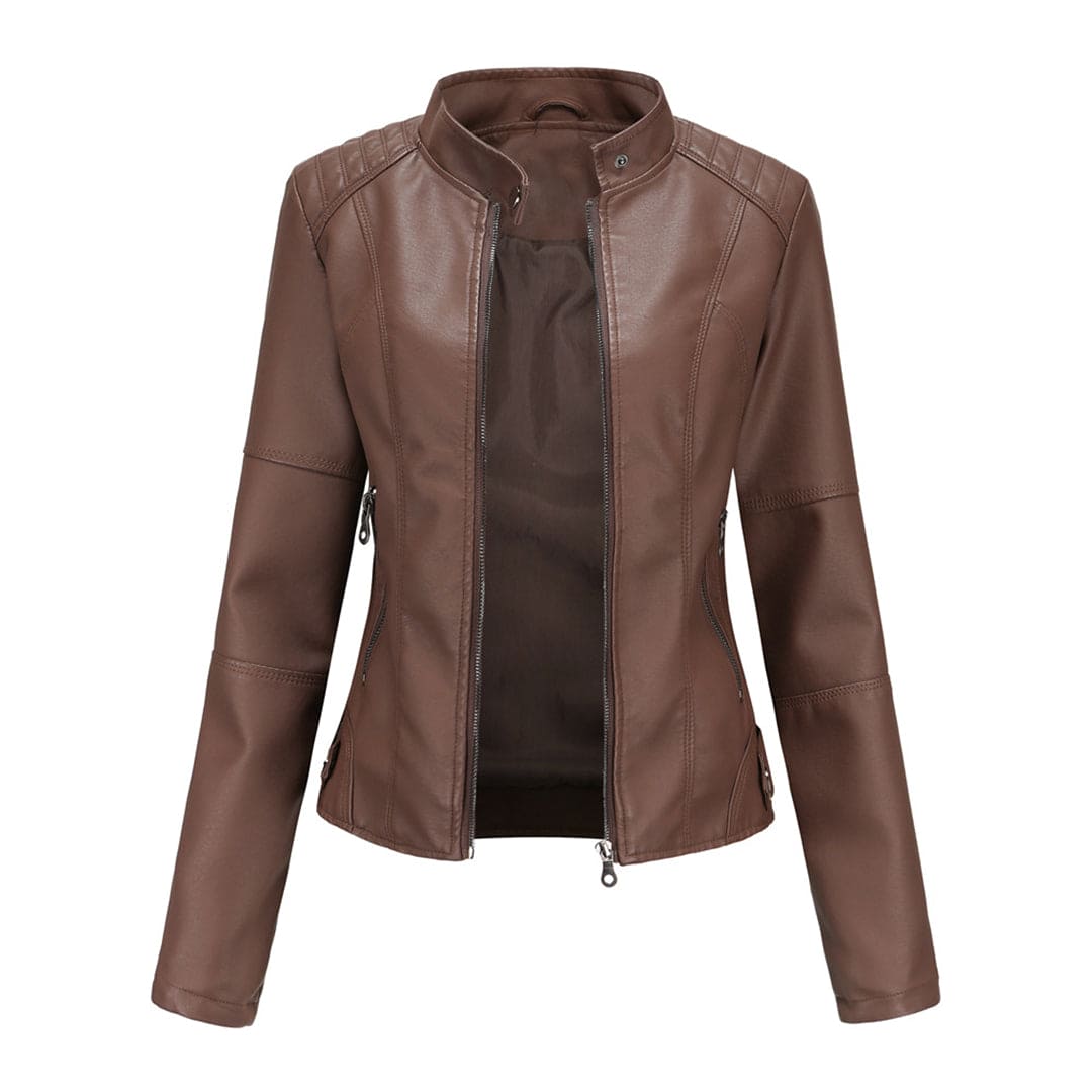 Aurélie - Elegante chaqueta de cuero