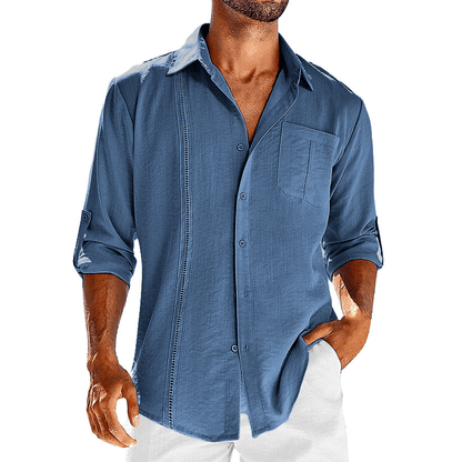 Adrien｜Camisa cubana de lino de corte relajado