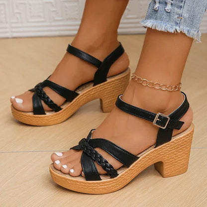 Daniela® | Elegantes sandalias con tacón alto y correa ajustable al tobillo