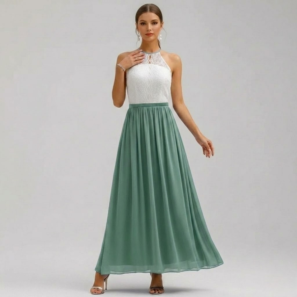 Damska Sukienka Maxi Halter