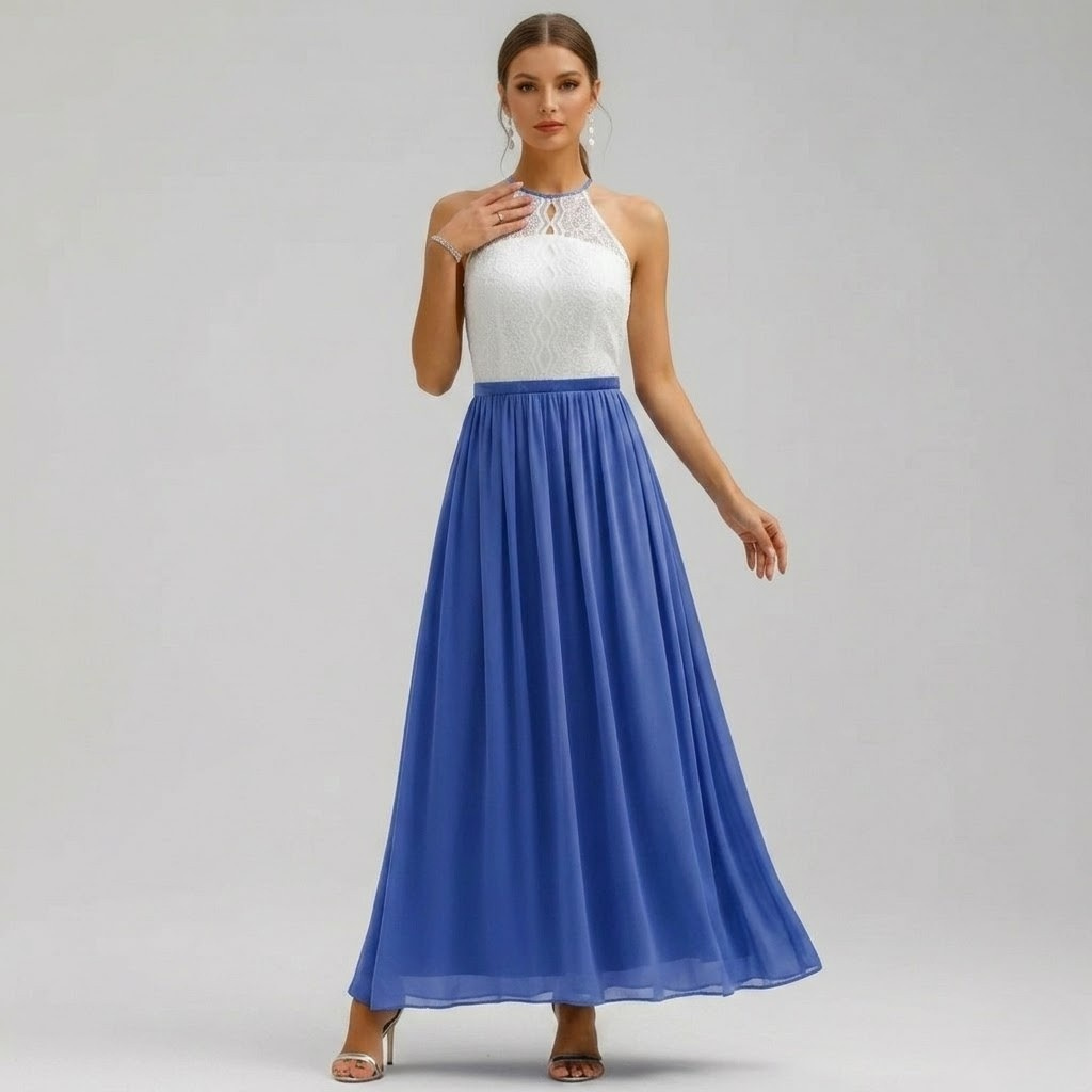Damska Sukienka Maxi Halter