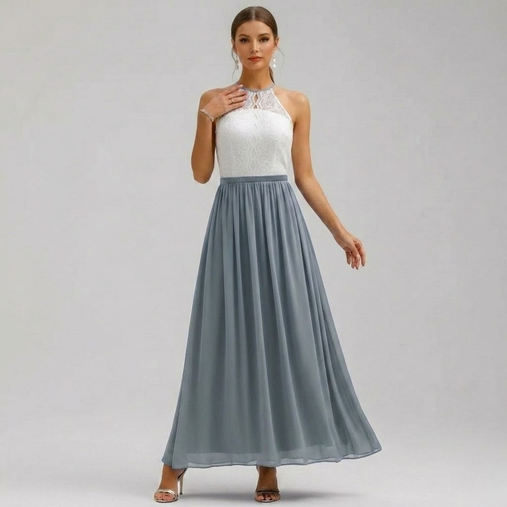 Damska Sukienka Maxi Halter