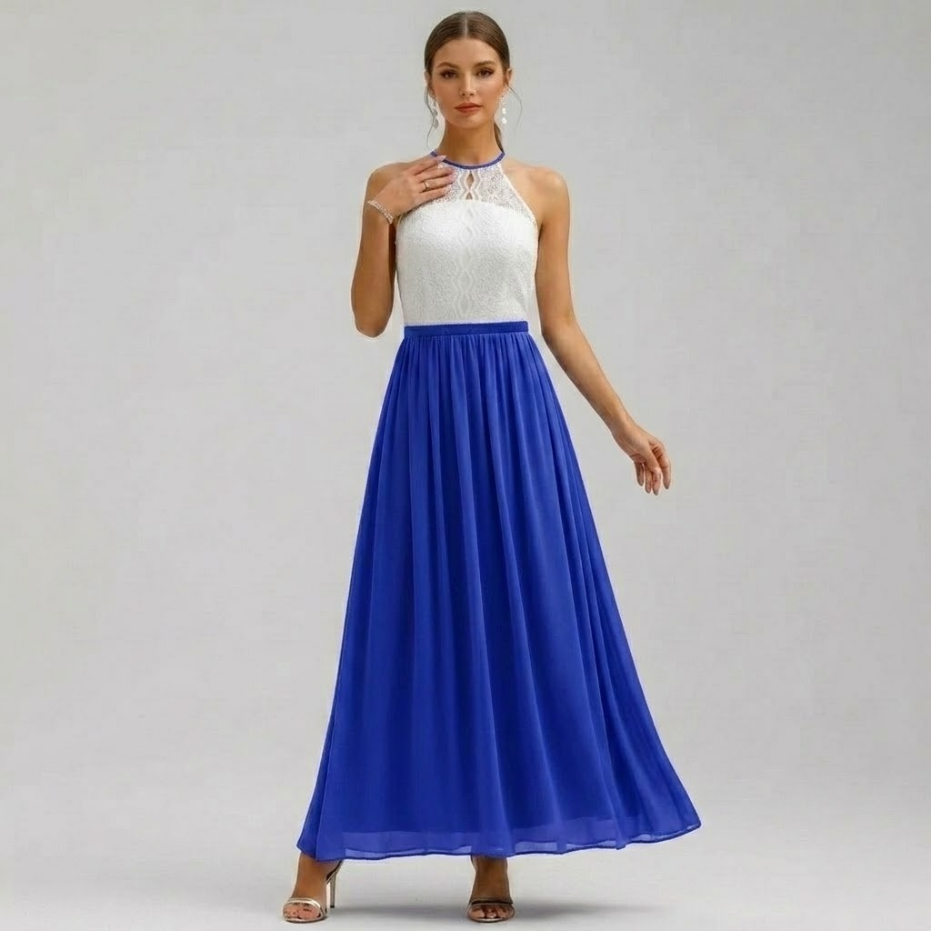 Damska Sukienka Maxi Halter