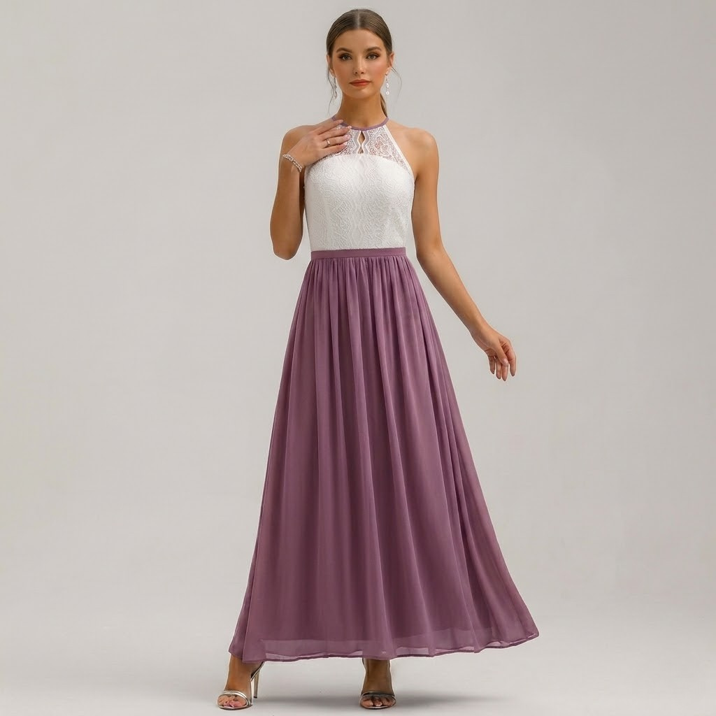 Damska Sukienka Maxi Halter
