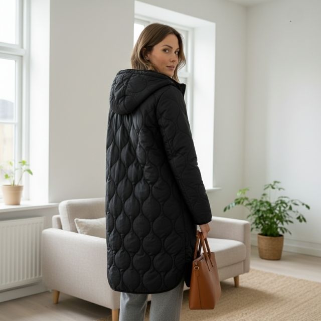 Danielle | Parka de mujer con estampado, capucha, elegante y cómoda