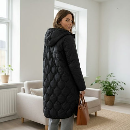 Danielle | Parka de mujer con estampado, capucha, elegante y cómoda