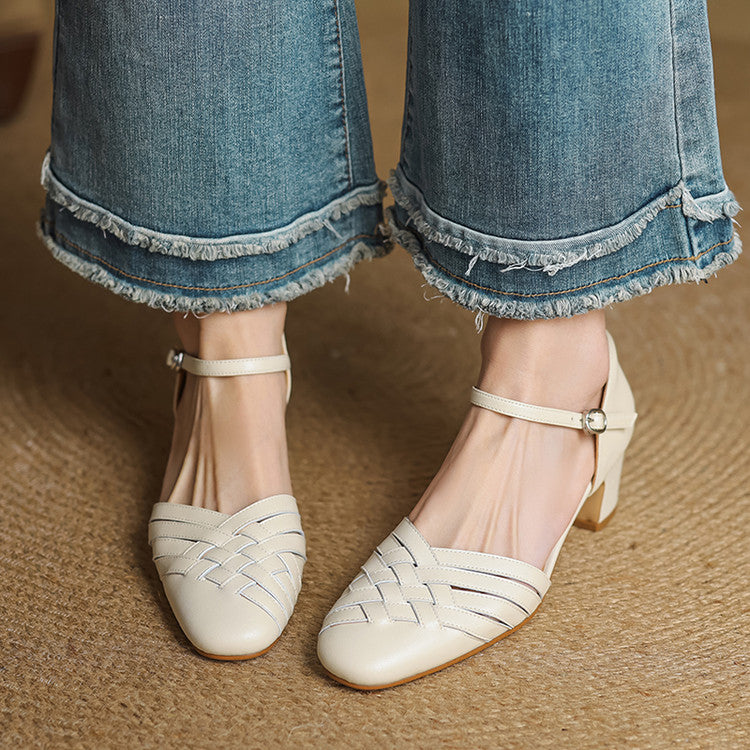 Damskie Buty Mary Jane Na Słupku