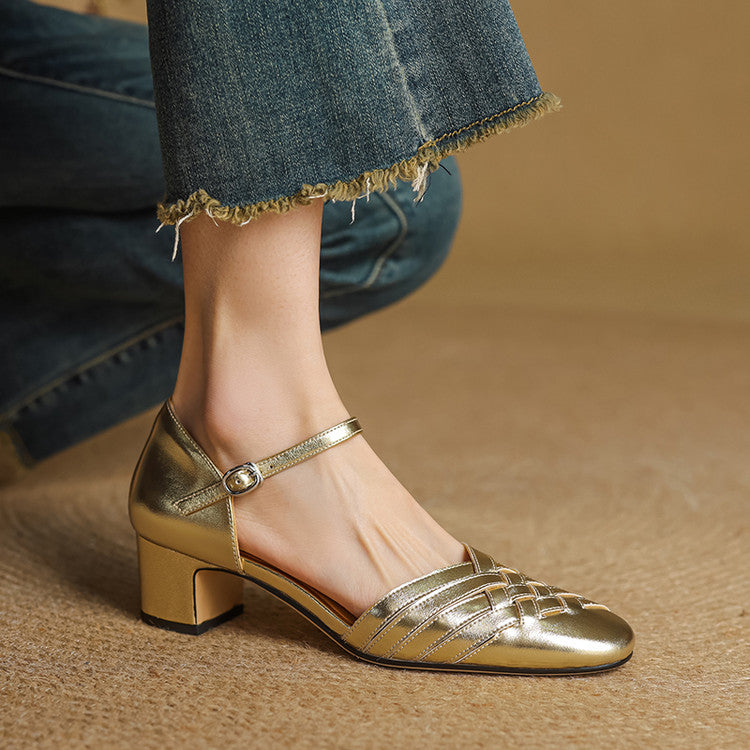 Damskie Buty Mary Jane Na Słupku