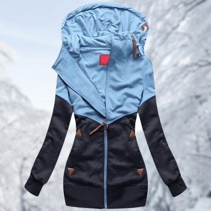 Chaqueta deportiva con capucha y detalles de color | Perfecta para actividades de ocio para mujeres