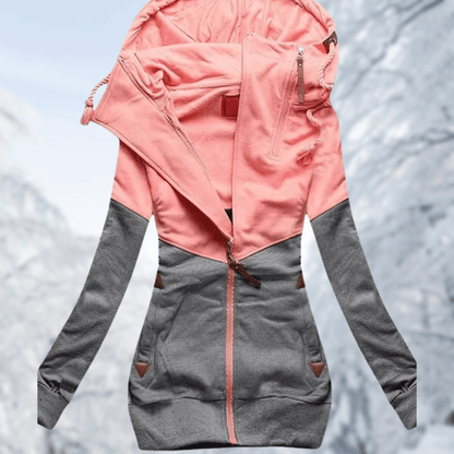 Chaqueta deportiva con capucha y detalles de color | Perfecta para actividades de ocio para mujeres