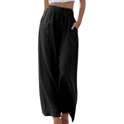 Reese - Pantalones de talle alto y pernera ancha