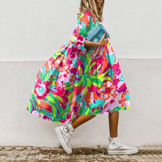 Didou | Elegante vestido de playa con estampado