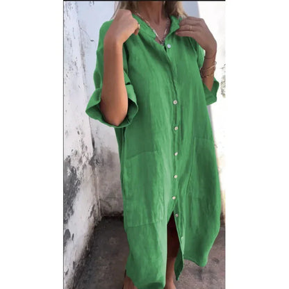 Diothel - Maxivestido camisero informal