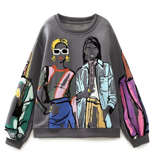 LuxeKnit | Sudaderas informales con estampado de lana