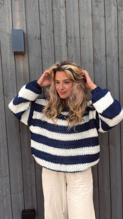 Ollie - jersey de invierno de punto a rayas