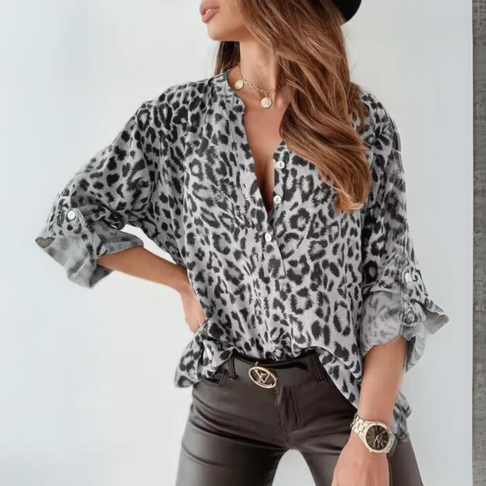 Edda | Caual Leopardo Manga Larga