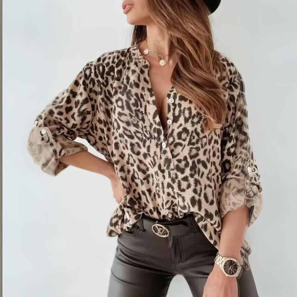 Edda | Caual Leopardo Manga Larga