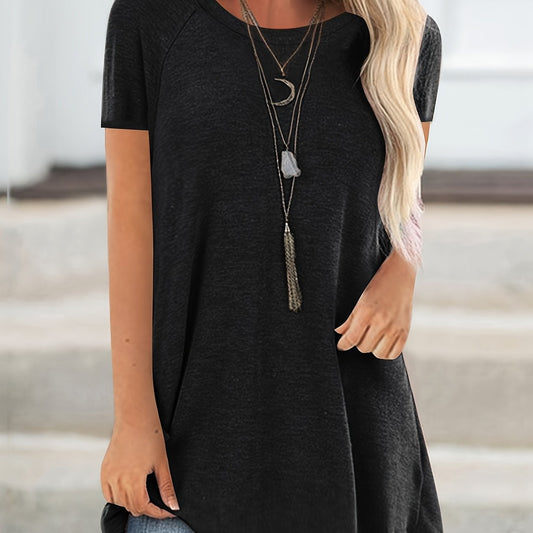 Camiseta larga lisa - Modelo largo y forma flexible para uso diario