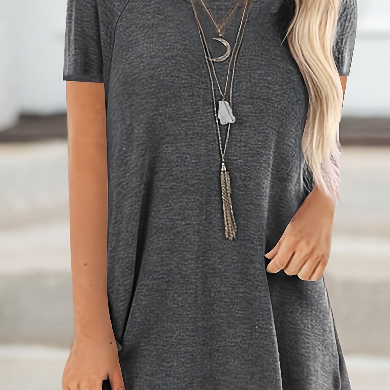 Camiseta larga lisa - Modelo largo y forma flexible para uso diario