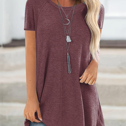 Camiseta larga lisa - Modelo largo y forma flexible para uso diario