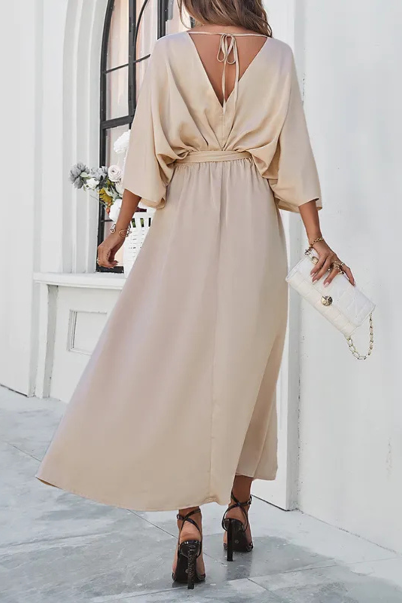 Amelina | Temperamento Suelto Cintura Alta Vestidos Largos