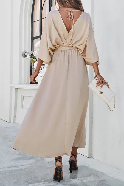 Amelina | Temperamento Suelto Cintura Alta Vestidos Largos