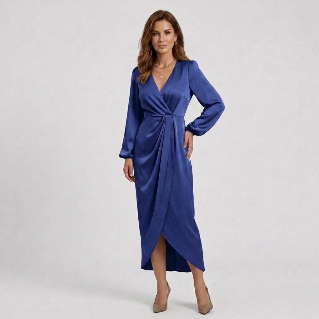 Elegancka Sukienka Kopertowa Damska