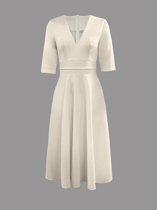 Damska Elegancka Sukienka V-neck