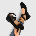 Damskie Buty Mary Jane Na Koturnie