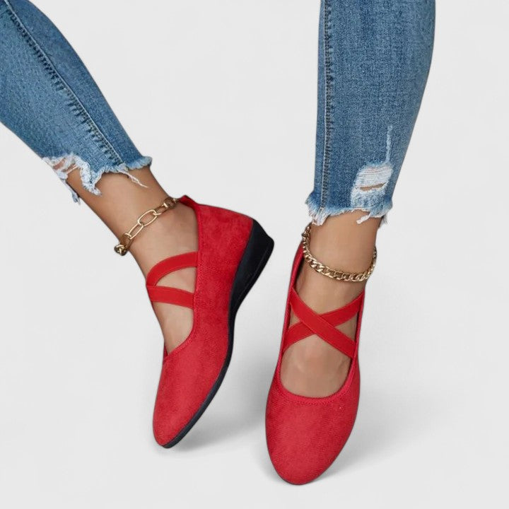 Damskie Buty Mary Jane Na Koturnie