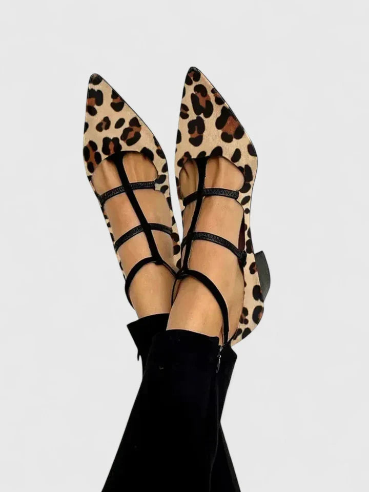 Damskie Czółenka Na Słupku Z Paskiem T-Strap