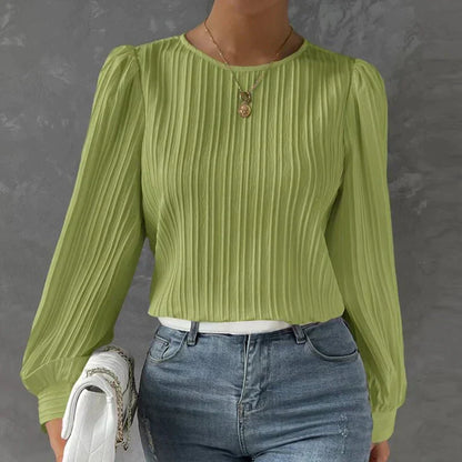 Blusa plisada de señora