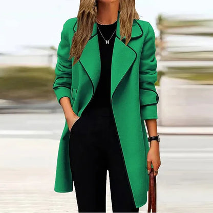 Chaqueta Quincy | Elegante abrigo largo con cuello