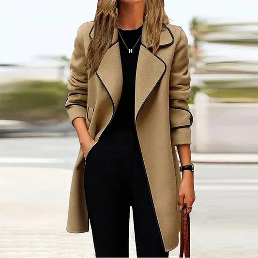 Chaqueta Quincy | Elegante abrigo largo con cuello