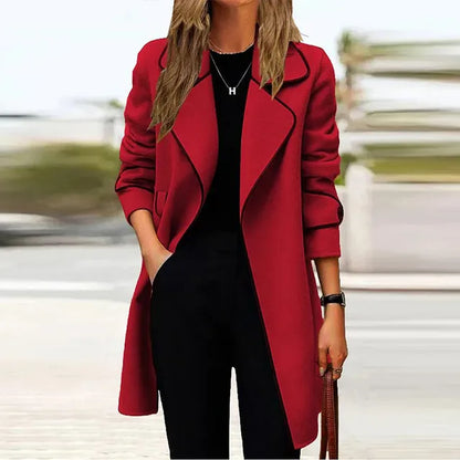 Chaqueta Quincy | Elegante abrigo largo con cuello