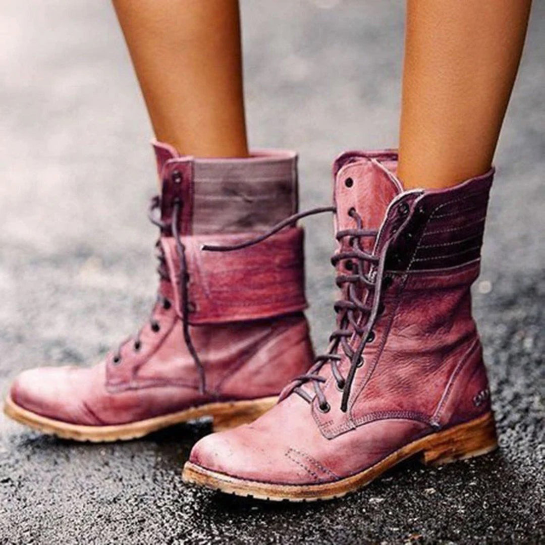 Marion - Botas con cordones de piel para mujer