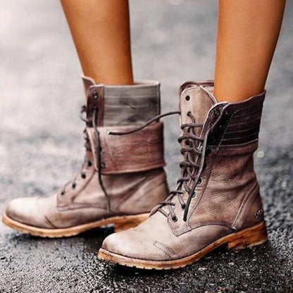 Marion - Botas con cordones de piel para mujer