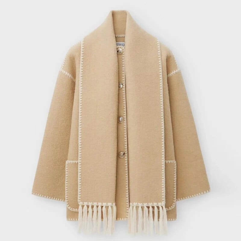 Abrigo bufanda casual para mujer