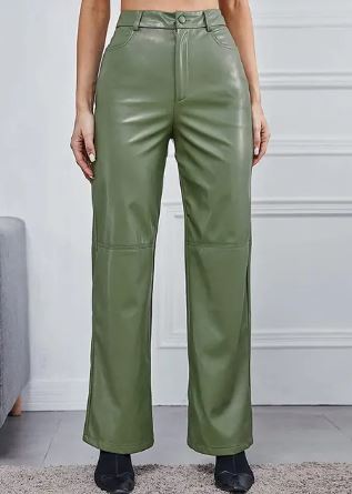 Pantalones de cuero para mujer