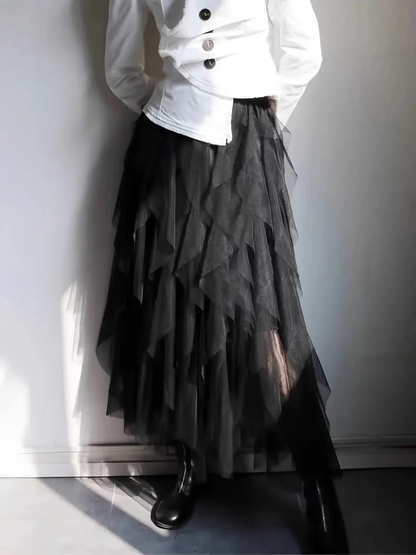 Falda de volantes para mujer