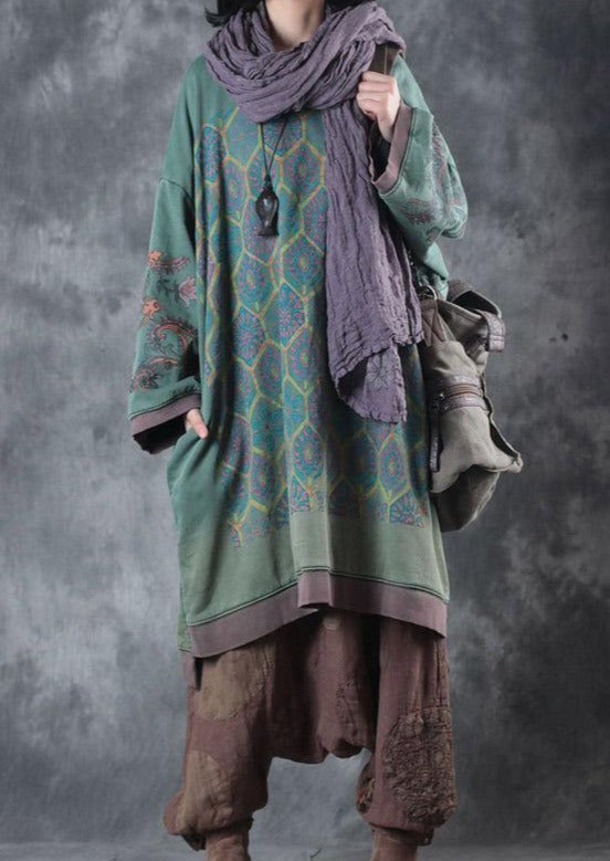 Donella - Vestido midi oversize con cuello en O