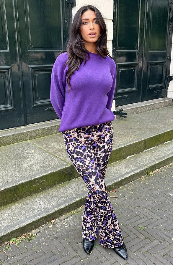 Luna | Pantalones con estampado de leopardo | Atrevidos y cómodos | Ajuste elástico