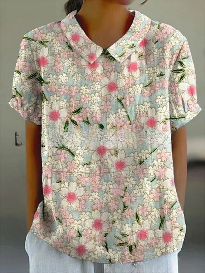 Liv | Elegante blusa de mujer con estampado floral