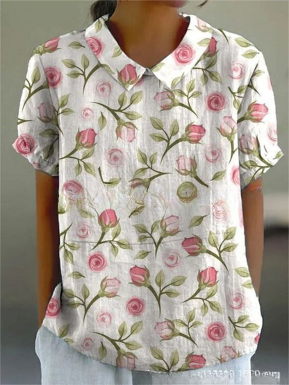 Liv | Elegante blusa de mujer con estampado floral