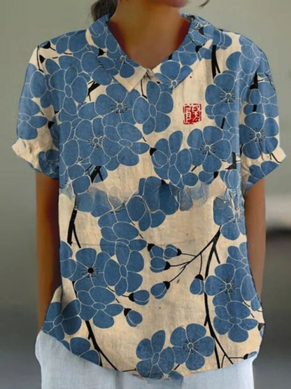 Liv | Elegante blusa de mujer con estampado floral