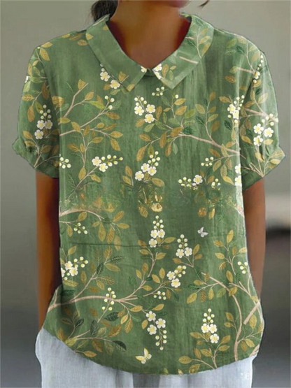 Liv | Elegante blusa de mujer con estampado floral