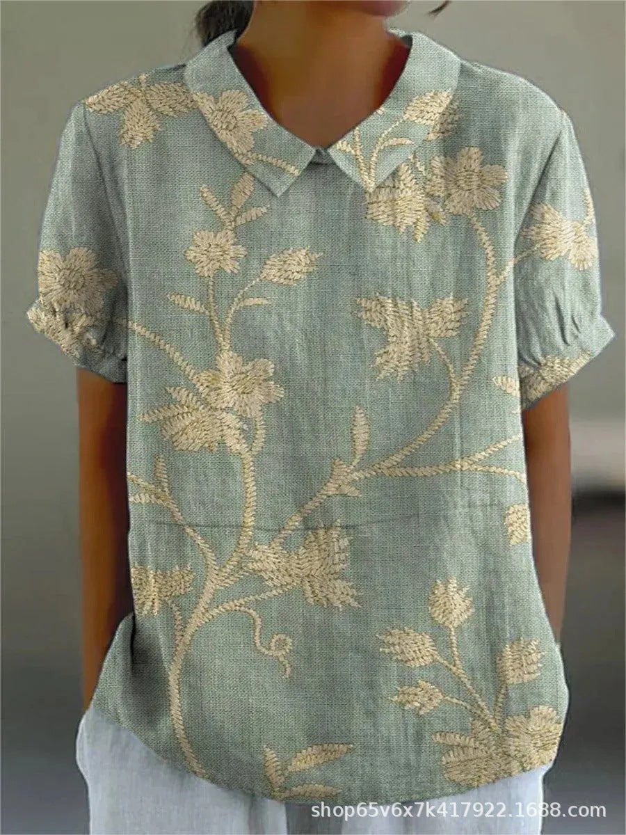 Liv | Elegante blusa de mujer con estampado floral