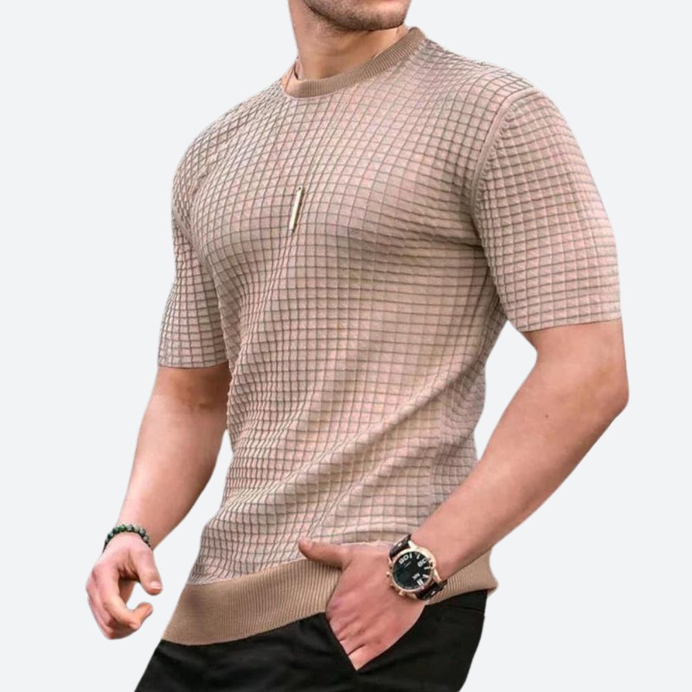 Camiseta informal 3D Waffle - Grego